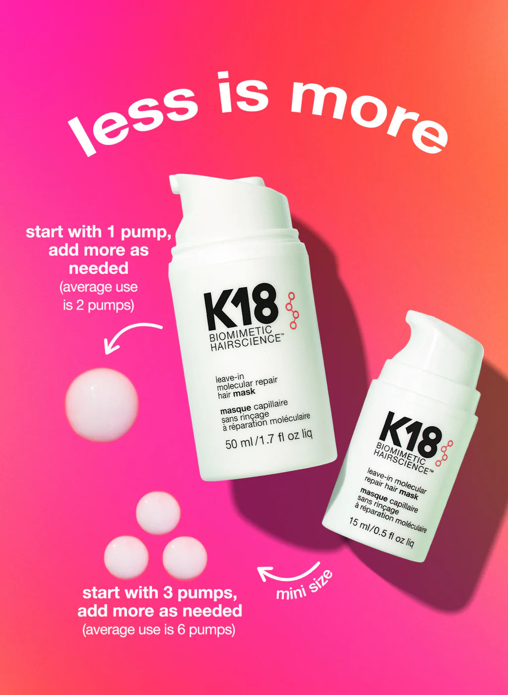 K18 | Leave-in molecular repair hair mask